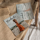 Modern Afstuderen handgeschreven | Casual foto Aankondigingskaart