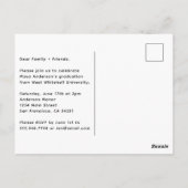 Modern Afstuderen handgeschreven script | Foto Briefkaart (Achterkant)