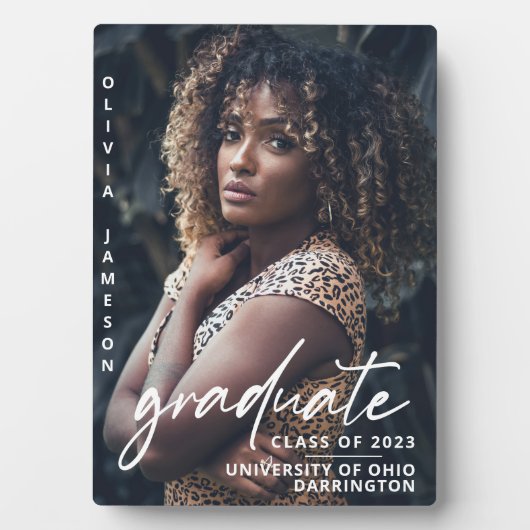 Modern Afstuderen handgeschreven script | Foto Fotoplaat (voorkant)