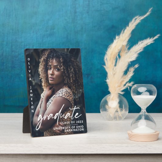 Modern Afstuderen handgeschreven script | Foto Fotoplaat (Zijkant)