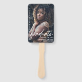 Modern Afstuderen handgeschreven script | Foto Handwaaier (Voorkant)