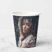 Modern Afstuderen handgeschreven script | Foto Papieren Bekers (Achterkant)