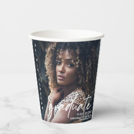 Modern Afstuderen handgeschreven script | Foto Papieren Bekers