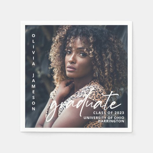 Modern Afstuderen handgeschreven script | Foto Servet (Voorkant)