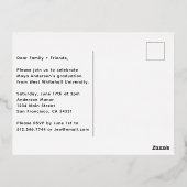 Modern Afstuderen handgeschreven script | Fotobekl Folie Uitnodiging Briefkaart (Achterkant)