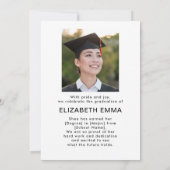 Modern Afstuderen handgeschreven trendy Congrats A Aankondiging (Achterkant)