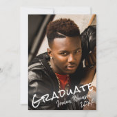 Modern Afstuderen handmatige geschreven scriptpart Kaart (Voorkant)