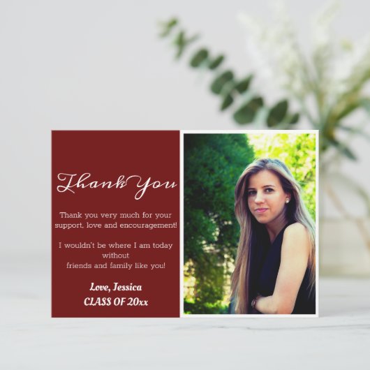 Modern Afstuderen - Hartelijk dank - Afstudeerder  Bedankkaart (Staand voorkant)