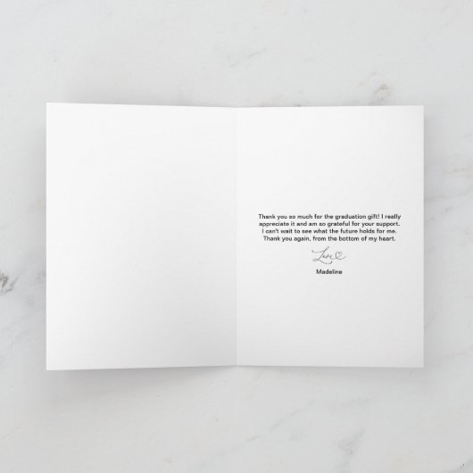 Modern Afstuderen Hartelijk dank Bedankkaart (Binnen)