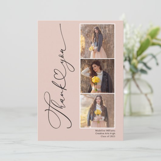 Modern Afstuderen Hartelijk dank Bedankkaart (Staand voorkant)