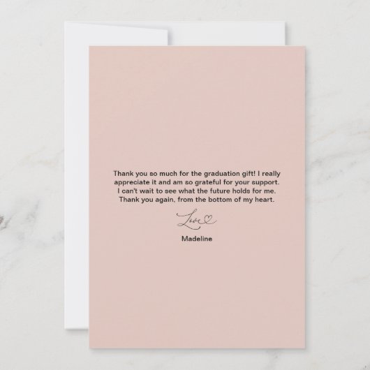 Modern Afstuderen Hartelijk dank Bedankkaart (Achterkant)