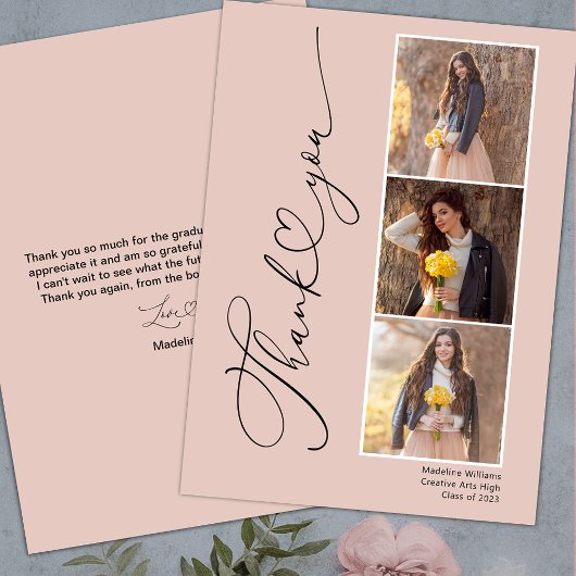 Modern Afstuderen Hartelijk dank Bedankkaart