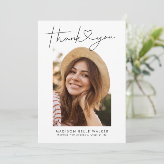 Modern Afstuderen Hartelijk dank Bedankkaart (Staand voorkant)
