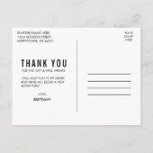 Modern Afstuderen Hartelijk dank Briefkaart (Achterkant)