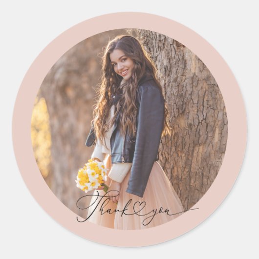 Modern Afstuderen Hartelijk dank Ronde Sticker (Voorkant)