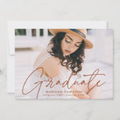 Modern Afstuderen het Afstuderen van de Foto van h Aankondiging (Voorkant)