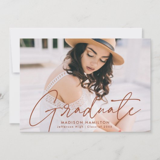 Modern Afstuderen het Afstuderen van de Foto van h Aankondiging (Voorkant)