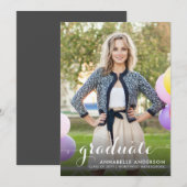 Modern Afstuderen het Afstuderen van de Foto van h Aankondiging (Voorkant / Achterkant)