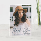 Modern Afstuderen het Afstuderen van de Foto van h Bedankkaart (Voorkant)