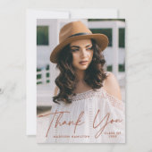 Modern Afstuderen het Afstuderen van de Foto van h Bedankkaart (Voorkant)