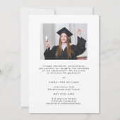 Modern Afstuderen het Afstuderen van de Foto van h Kaart (Achterkant)