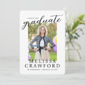 Modern Afstuderen het Afstuderen van de Typografie Aankondiging (Staand voorkant)