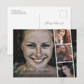 Modern Afstuderen High School Fotocollage Script Briefkaart (Voorkant / Achterkant)