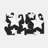Modern Afstuderen Huge Star Black White, Afstudeer Bedankdoosjes (Uitgevouwen)