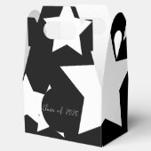 Modern Afstuderen Huge Star Black White, Afstudeer Bedankdoosjes (Geopend)