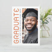 Modern afstuderen jaarfoto afstuderen aankondiging (Staand voorkant)