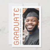 Modern afstuderen jaarfoto afstuderen bedankkaart (Voorkant)