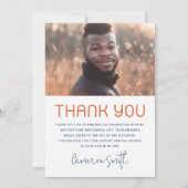 Modern afstuderen jaarfoto afstuderen bedankkaart (Achterkant)