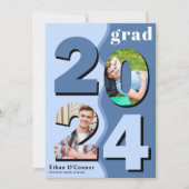 Modern Afstuderen Klasse van 2024 Foto Afstuderen Aankondiging (Voorkant)