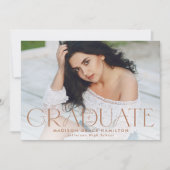 Modern Afstuderen klei typografie 2 foto Afstudere Aankondiging (Voorkant)