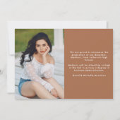 Modern Afstuderen klei typografie 2 foto Afstudere Aankondiging (Achterkant)