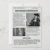 Modern Afstuderen Krant Middelbare School Uitnodig Kaart (Achterkant)