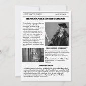 Modern Afstuderen Krant Middelbare School Uitnodig Kaart (Achterkant)