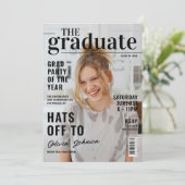 Modern Afstuderen Magazine Photo Afstudeerder Part Kaart (Staand voorkant)