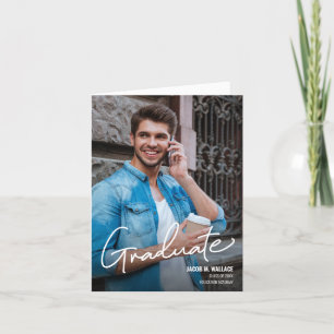 Modern Afstuderen Mannelijke Foto Universiteit Afs Aankondiging