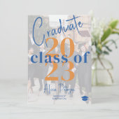 Modern afstuderen manuscript 2 foto's afstuderen aankondiging (Staand voorkant)