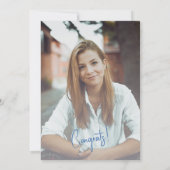 Modern afstuderen manuscript 2 foto's afstuderen aankondiging (Achterkant)