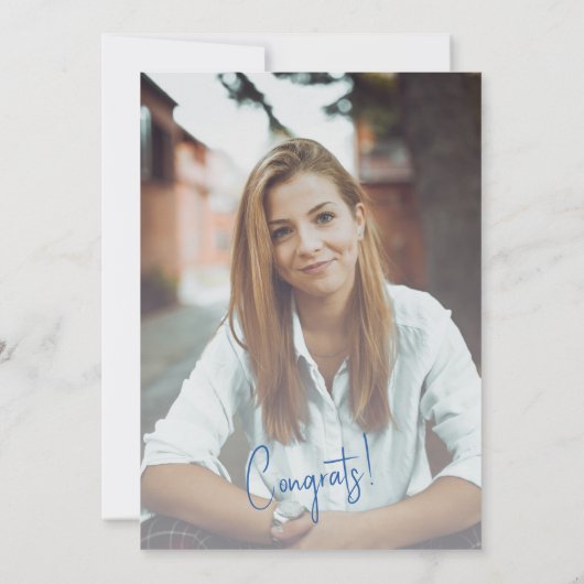 Modern afstuderen manuscript 2 foto's afstuderen aankondiging (Achterkant)