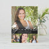 Modern Afstuderen Manuscript 5 Foto Partij Kaart (Staand voorkant)