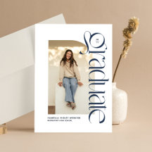 Modern afstuderen marineblauw foto afstuderen