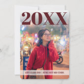 Modern Afstuderen | Maroon | 2 Foto | Aangepast Kaart (Voorkant)