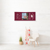 Modern Afstuderen Maroon Stylist Klasse Jaar Spandoek (Insitu)