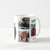 Modern afstuderen memory 3 foto's collage koffiemok (Voorkant rechts)
