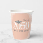 Modern Afstuderen minimalistisch Mortarboard-Sinaa Papieren Bekers (Voorkant)