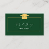Modern Afstuderen Naam Kaart Invoegen Goud Lijst (Voorkant)