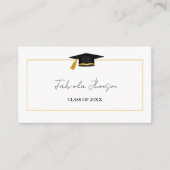 Modern Afstuderen Naam Kaart Invoegen Goud Lijst (Voorkant)